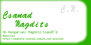 csanad magdits business card